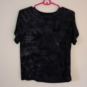 Black and gray tie-dye t-shirt